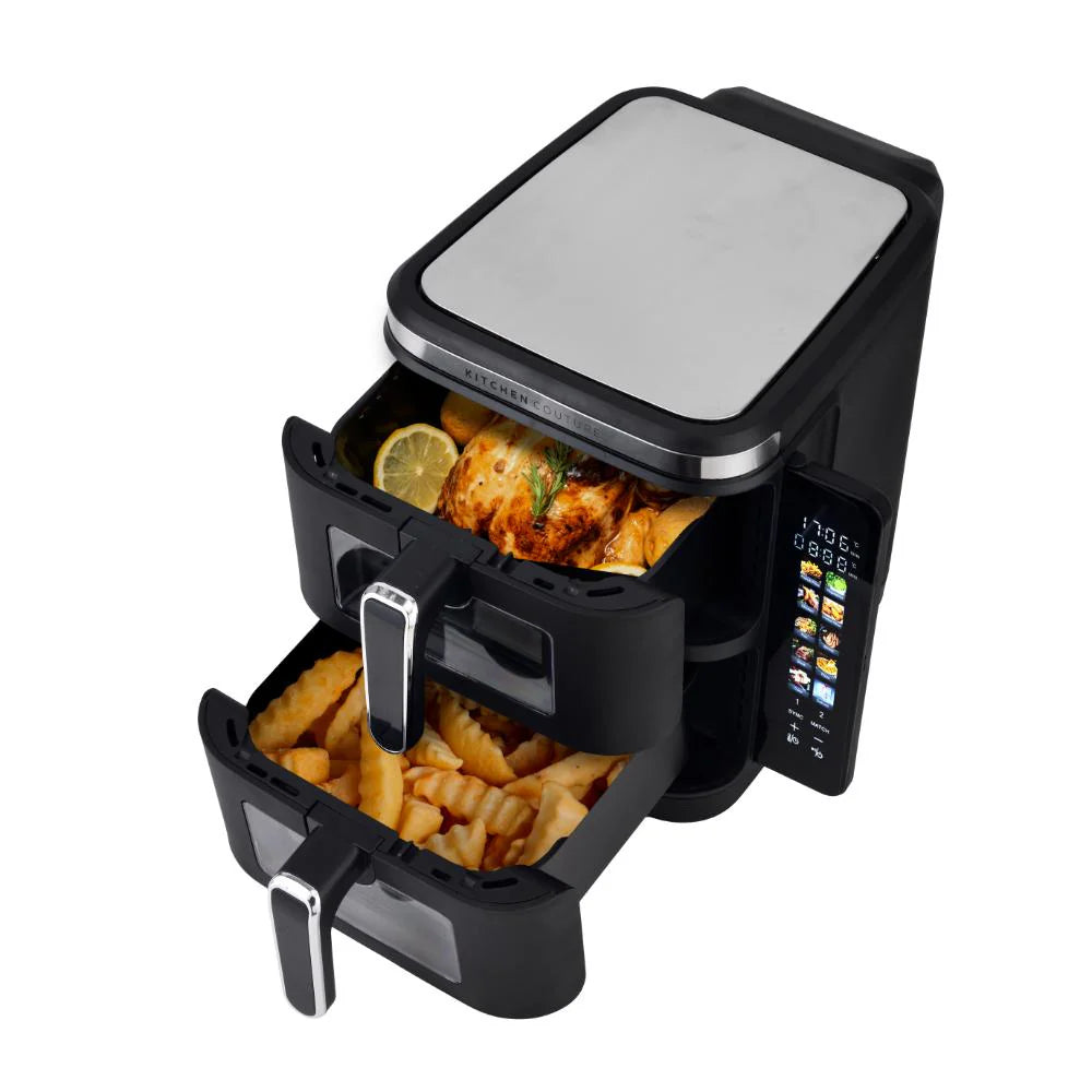Kitchen Couture 11L Clear View Vertex Dual Drawer Air Fryer
