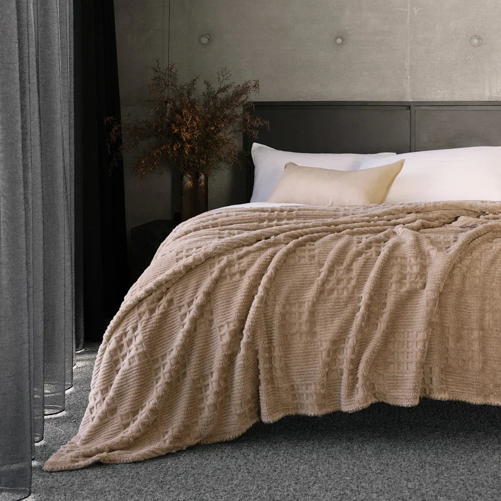 Bambury Lattice Sherpa Blanket