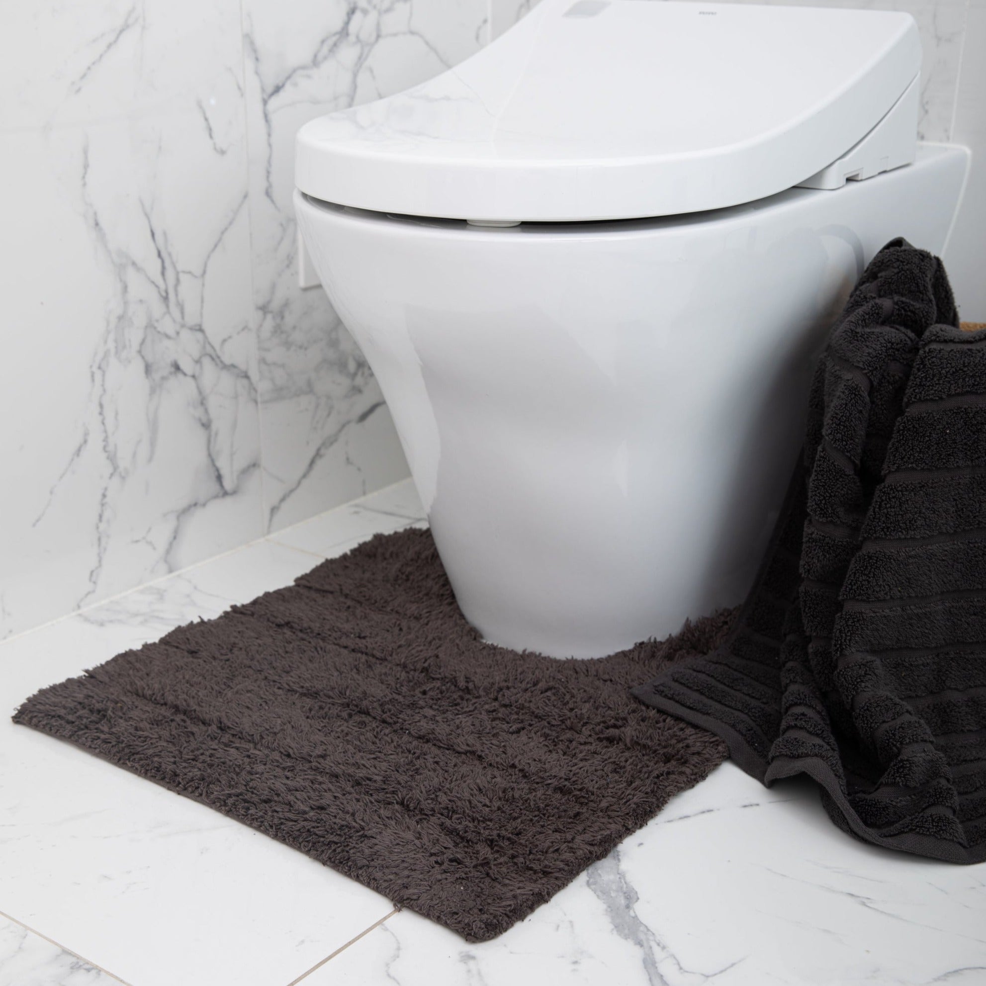 Cooper Plain Tufted Contour Mat - Charcoal
