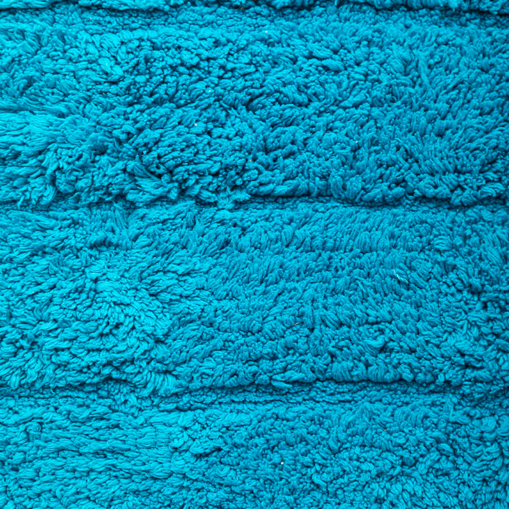 Cooper Plain Tufted Contour Mat - Peacock Blue