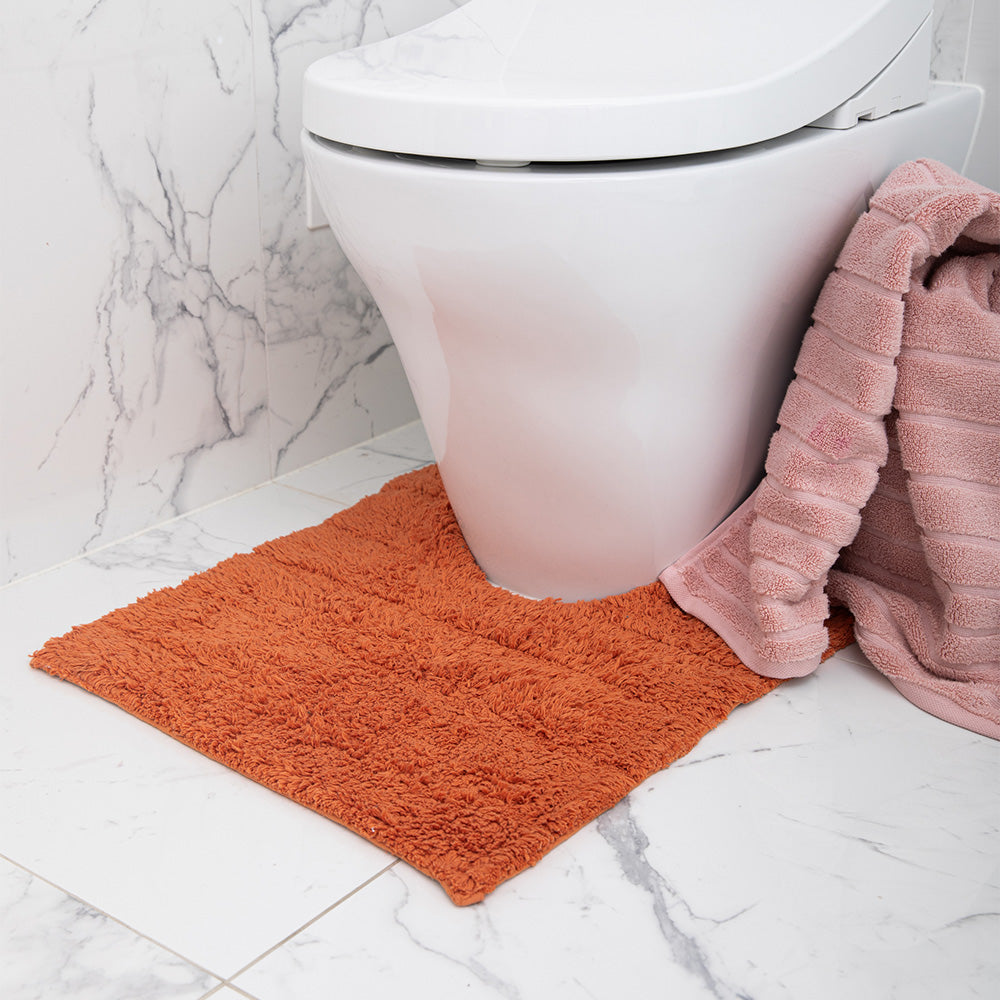 Cooper Plain Tufted Contour Mat - Rust