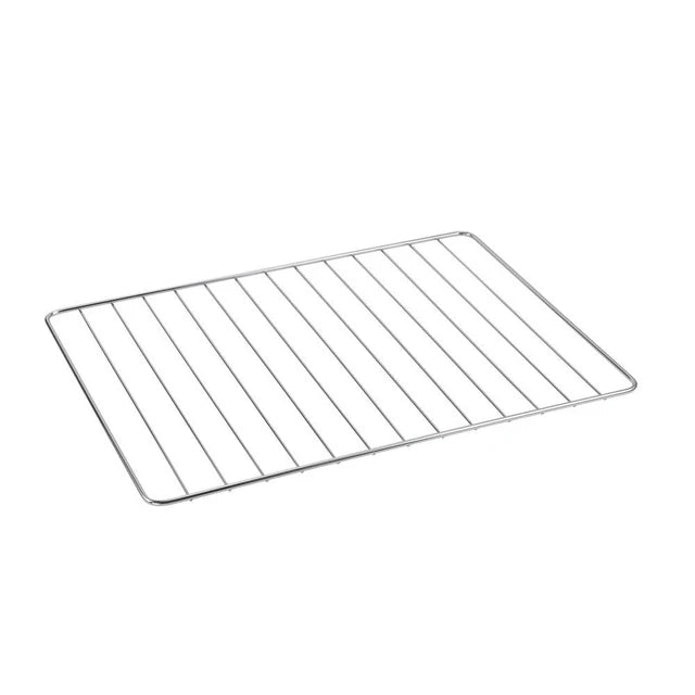 Metal baking rack on a white background