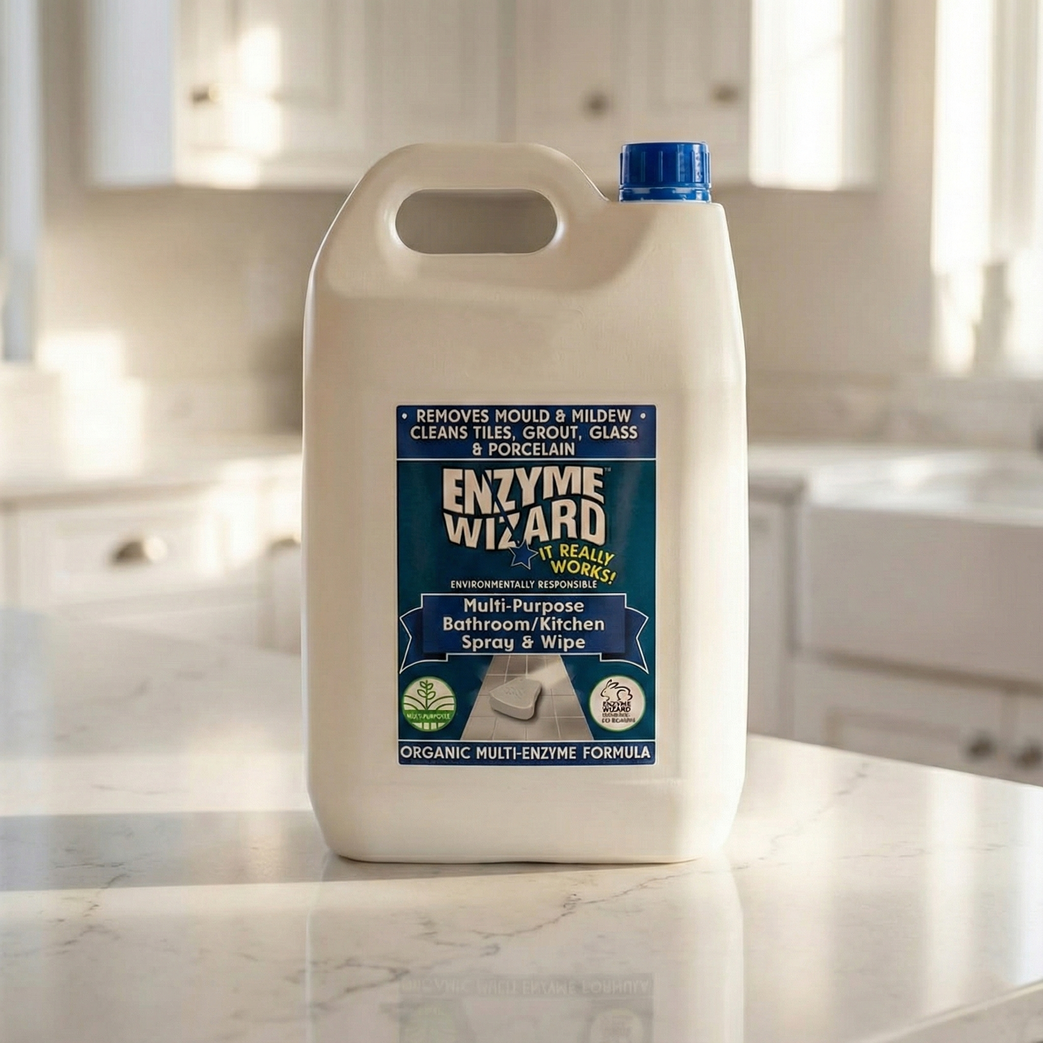Enzyme Wizard Multi Purpose Bathroom & Kitchen Spray & Wipe 5L