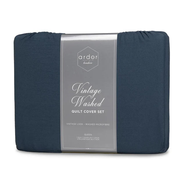 Ardor Boudoir Vintage Washed Quilt Cover Set