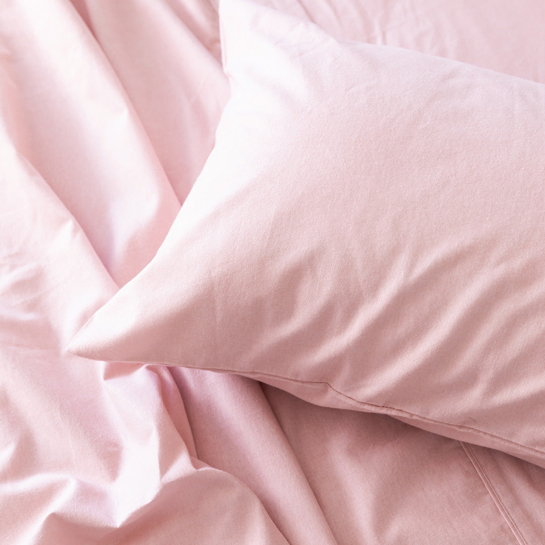 Remi Flannelette Sheet Set - Rose
