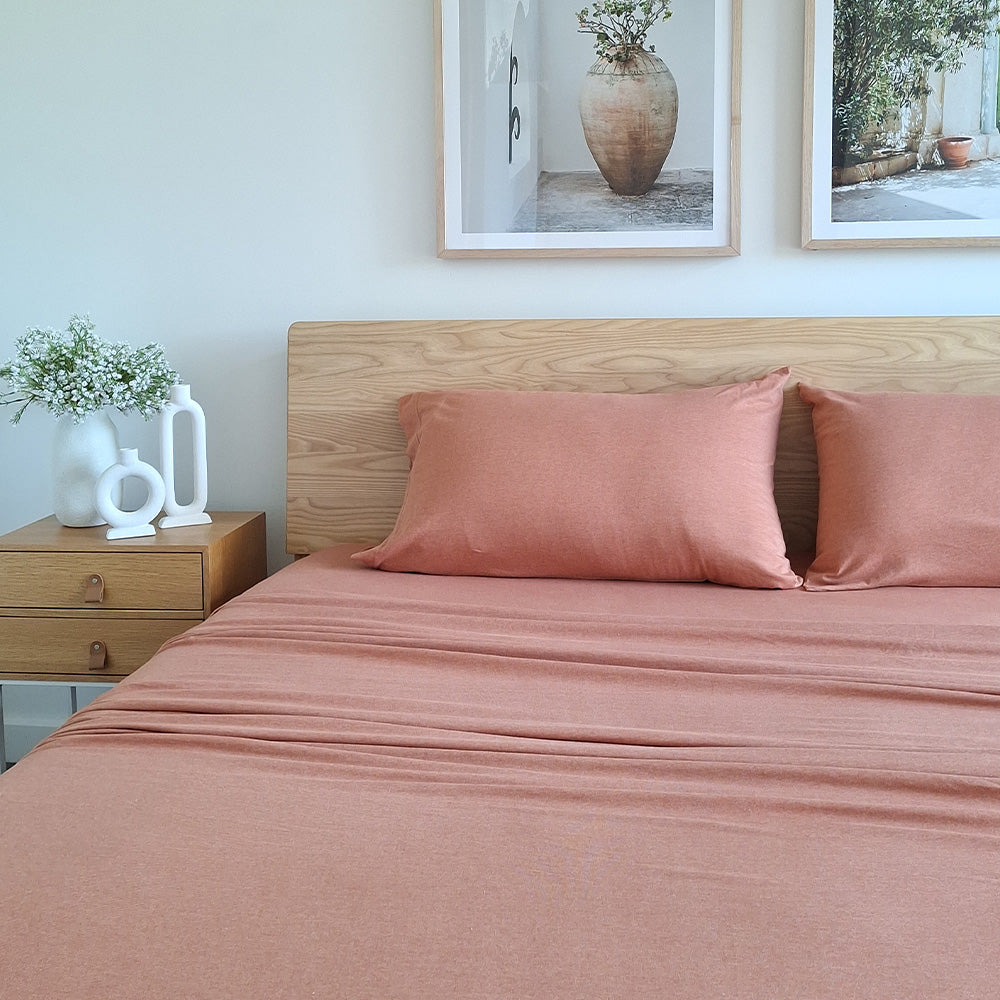 Rory Jersey Sheet Set - Rust