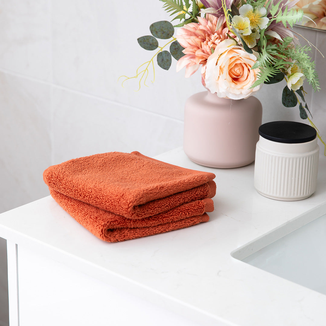 Cooper Face Cloth - Rust