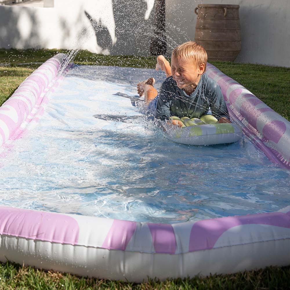 SUNNYLiFE Slip, Slide And Body Board Set Poolside Sorbet Wave