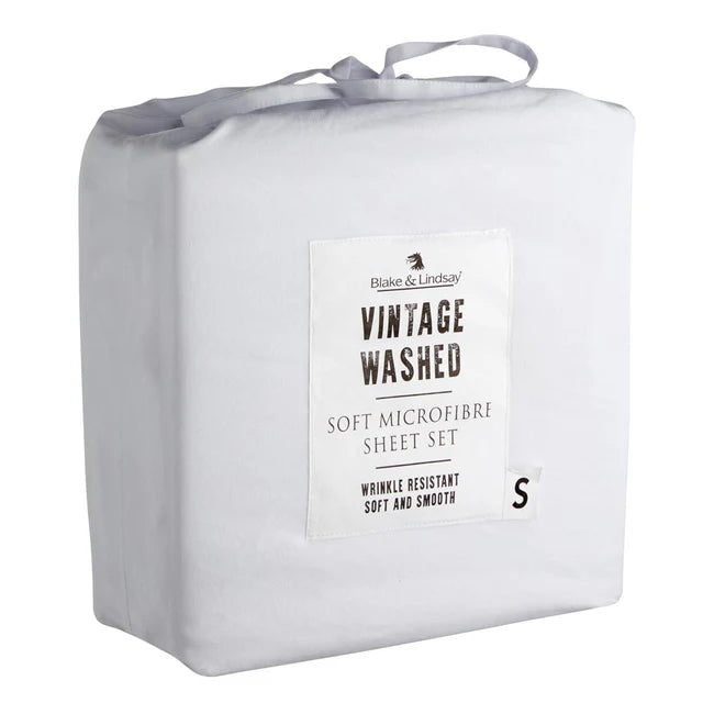 Blake & Lindsay Vintage Washed Microfibre Sheet Set