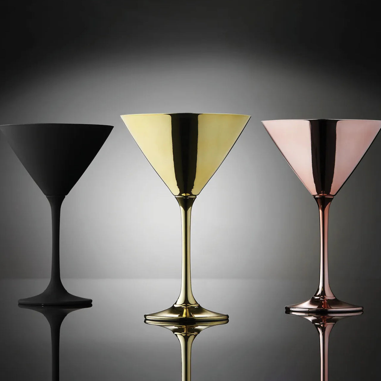 Group shot of Aurora Martini Glasses