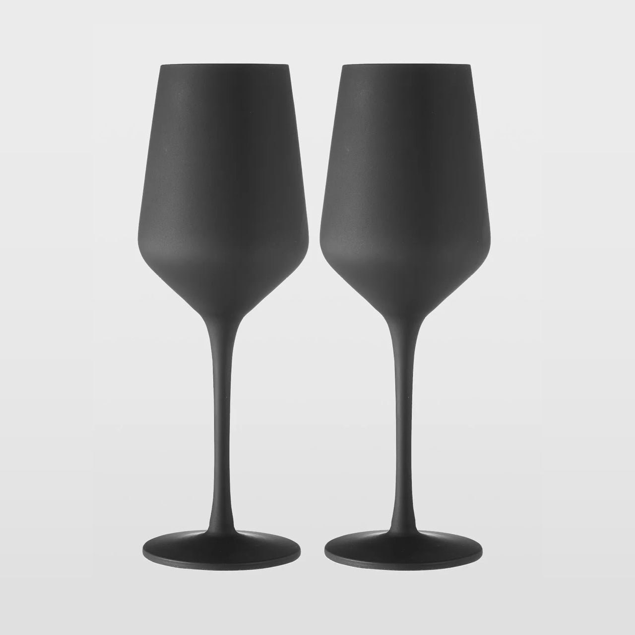 Aurora Wine Glass Black on a white background