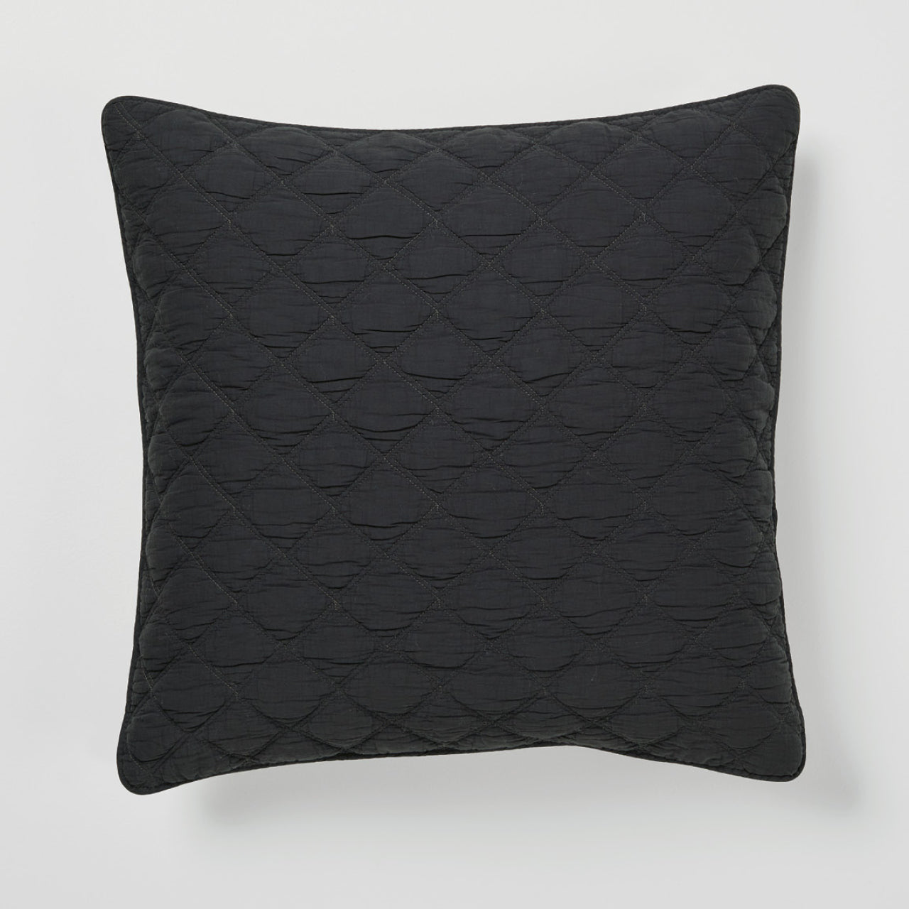 Austin Charcoal European Pillowcase on a white background