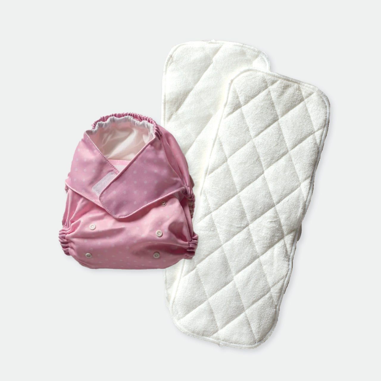 Baby Basics Pink Reusable Nappy on a white background