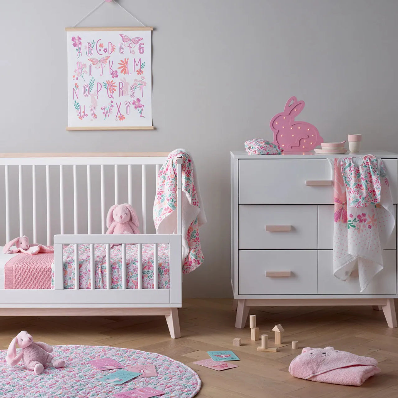 Lifestyle shot of Botanical range in a bedroom