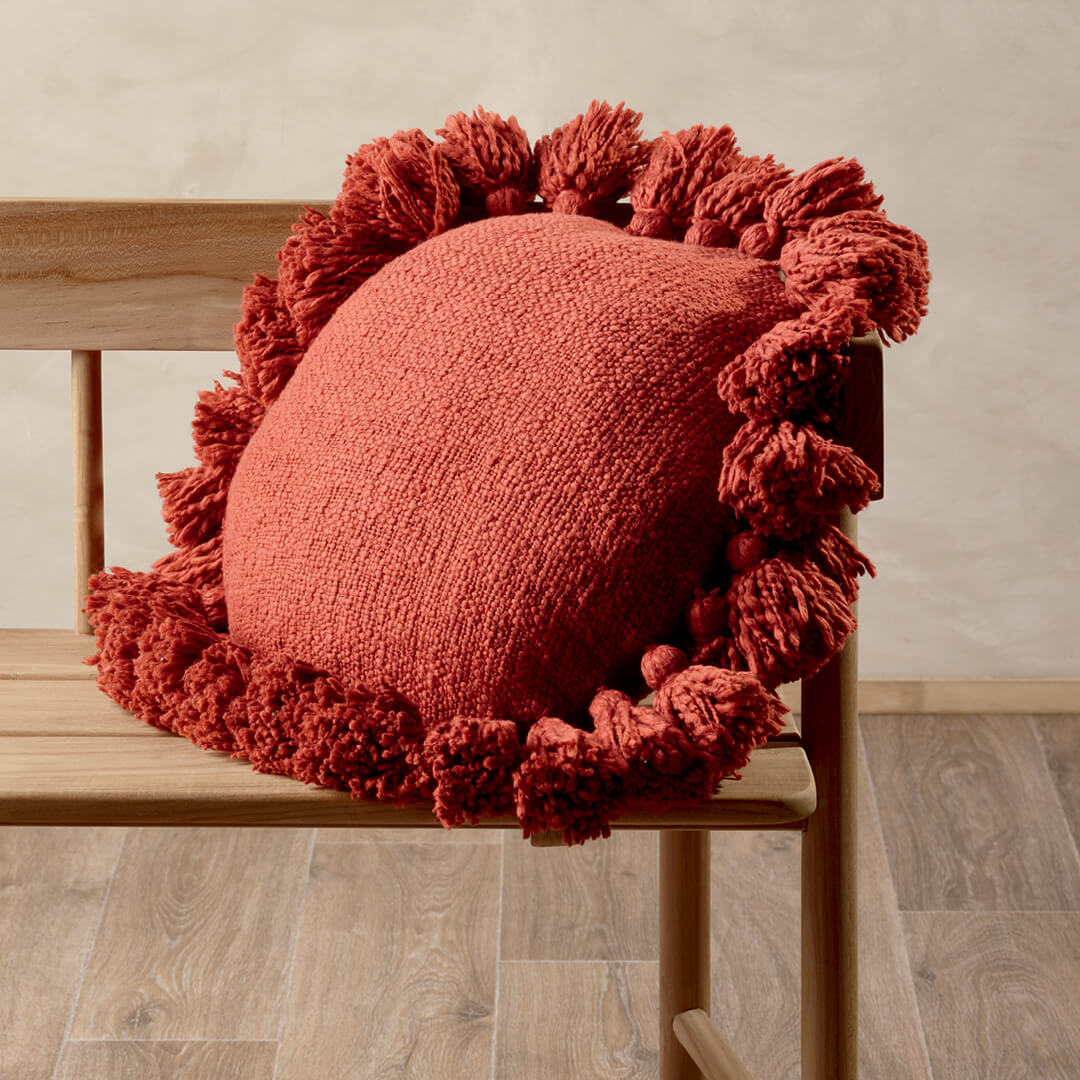 Cadence Cushion Terracotta lifestyle