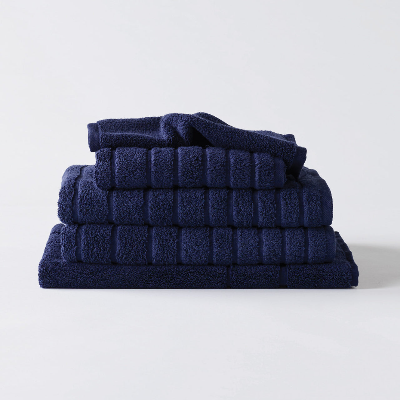 Cooper Towels Indigo on a white background