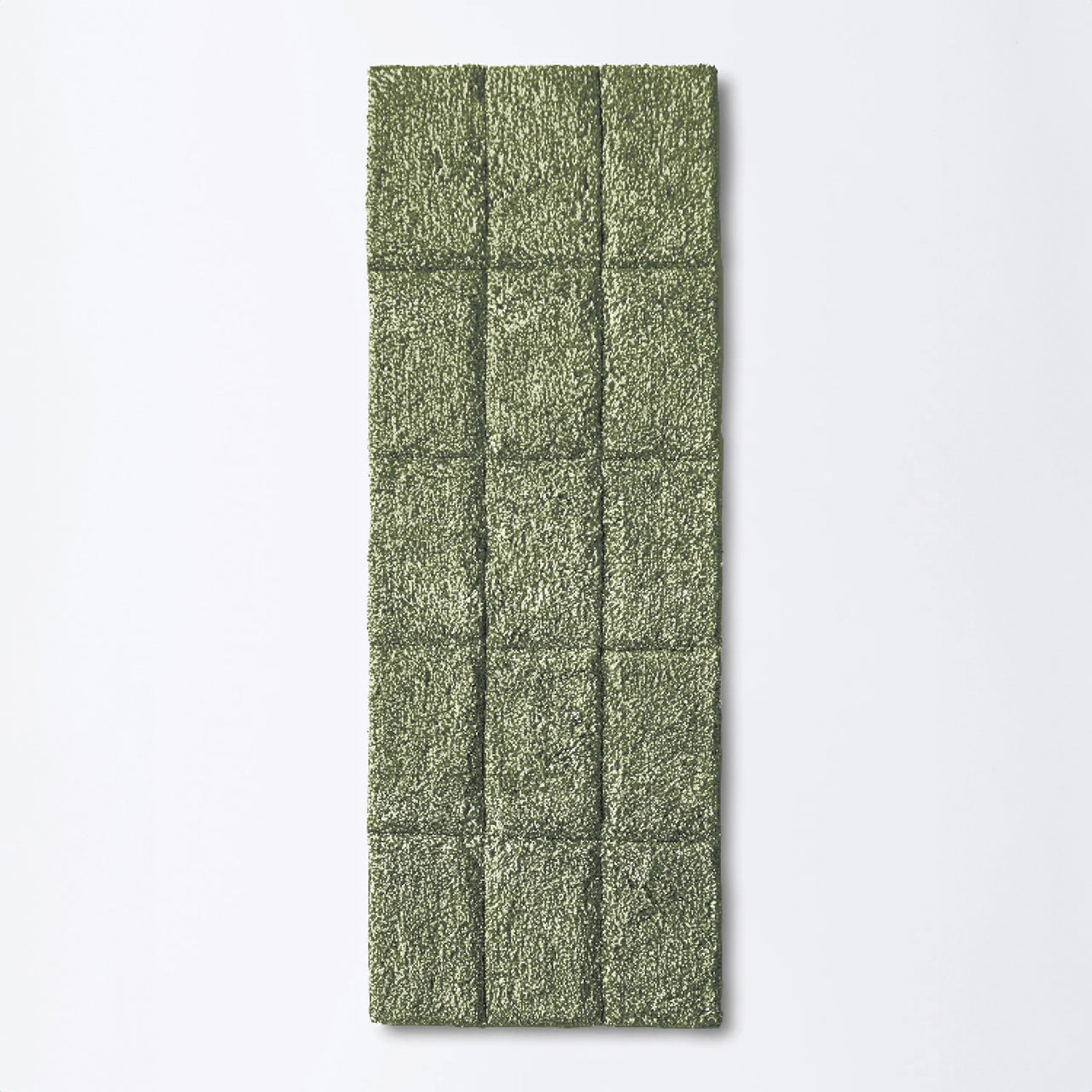 Cooper Tufted Bath Runner Avocado on a white background