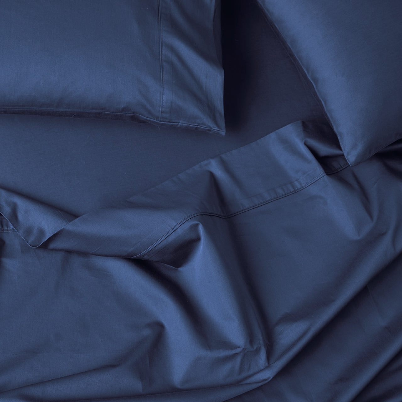 Close up shot of Cotton Indigo Sheets