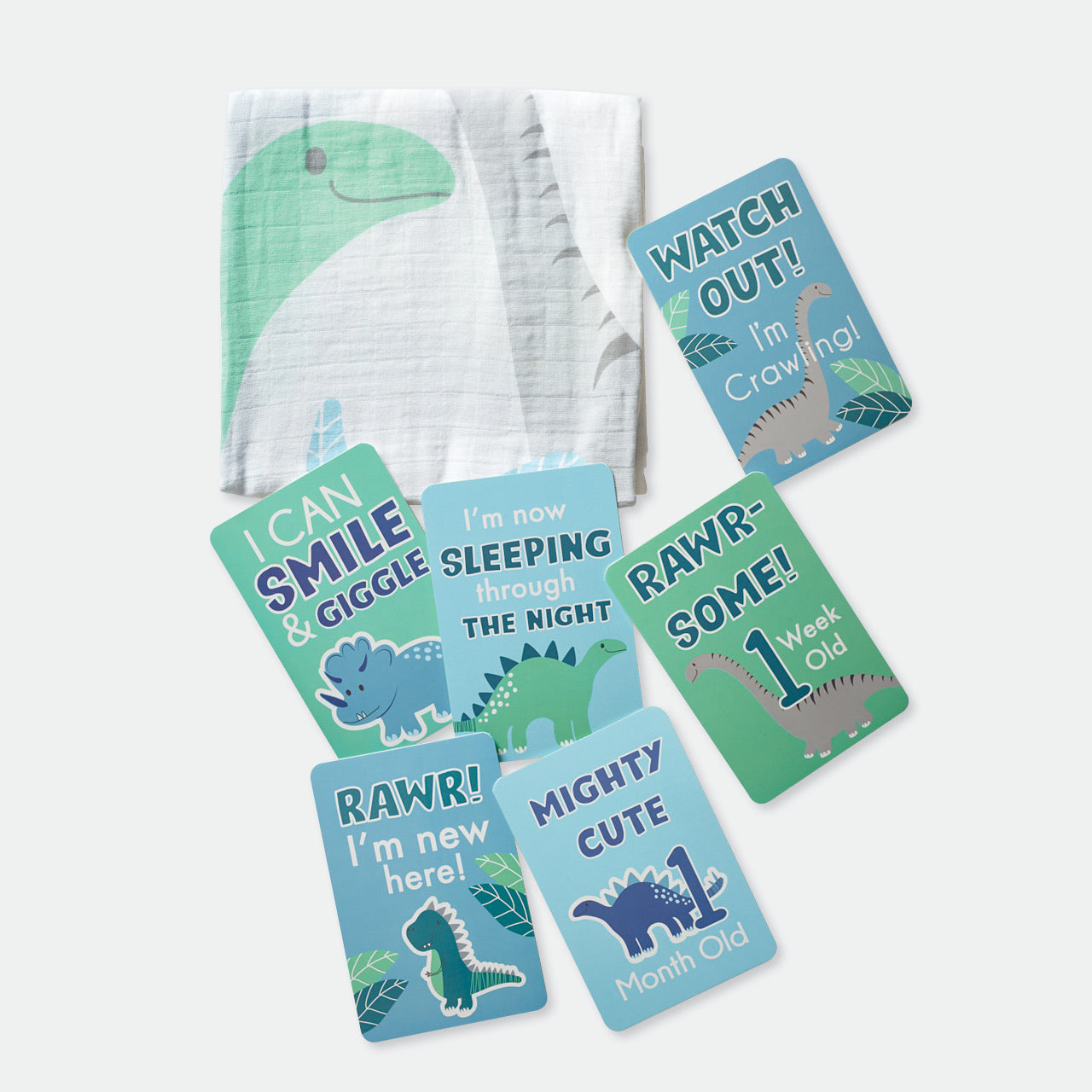 Dinosaur Milestone Muslin Blanket