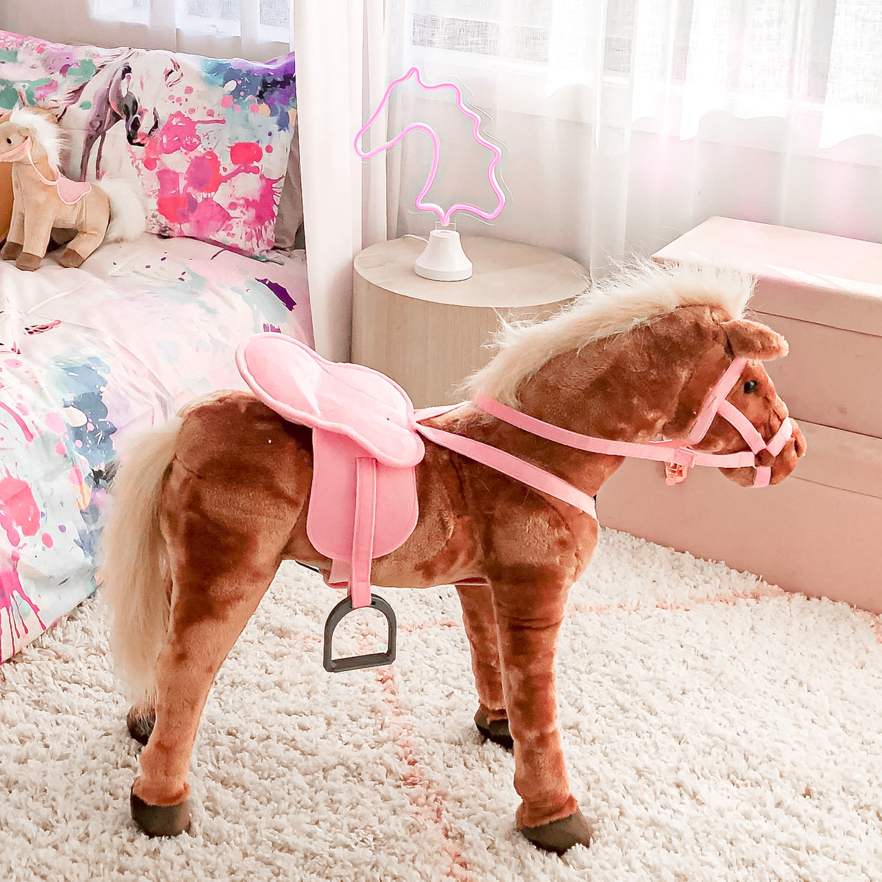 Lifestyle image of Dreamer Standing Animal Horse in bedroom