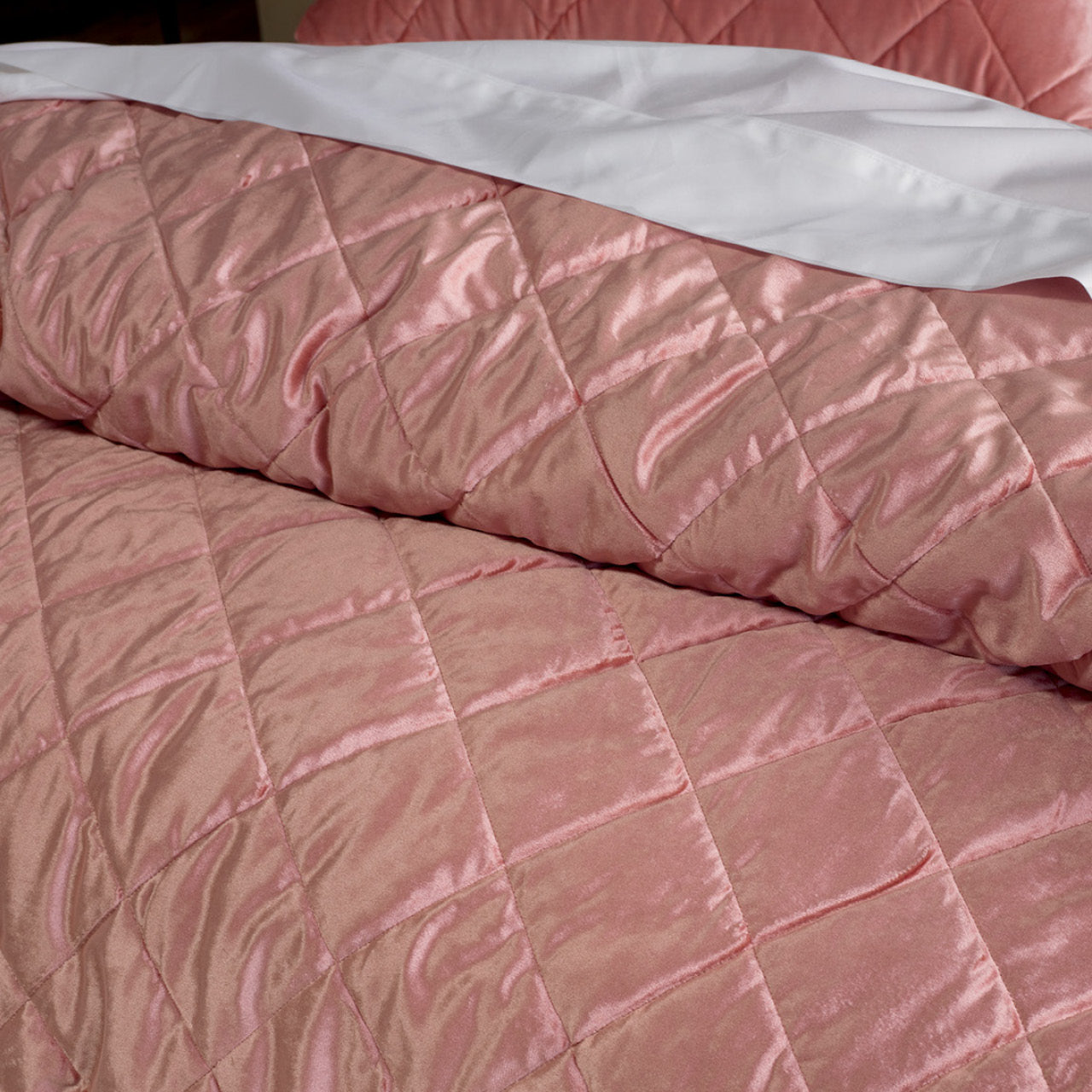Close up shot of Florence Quilt Cover on bed
