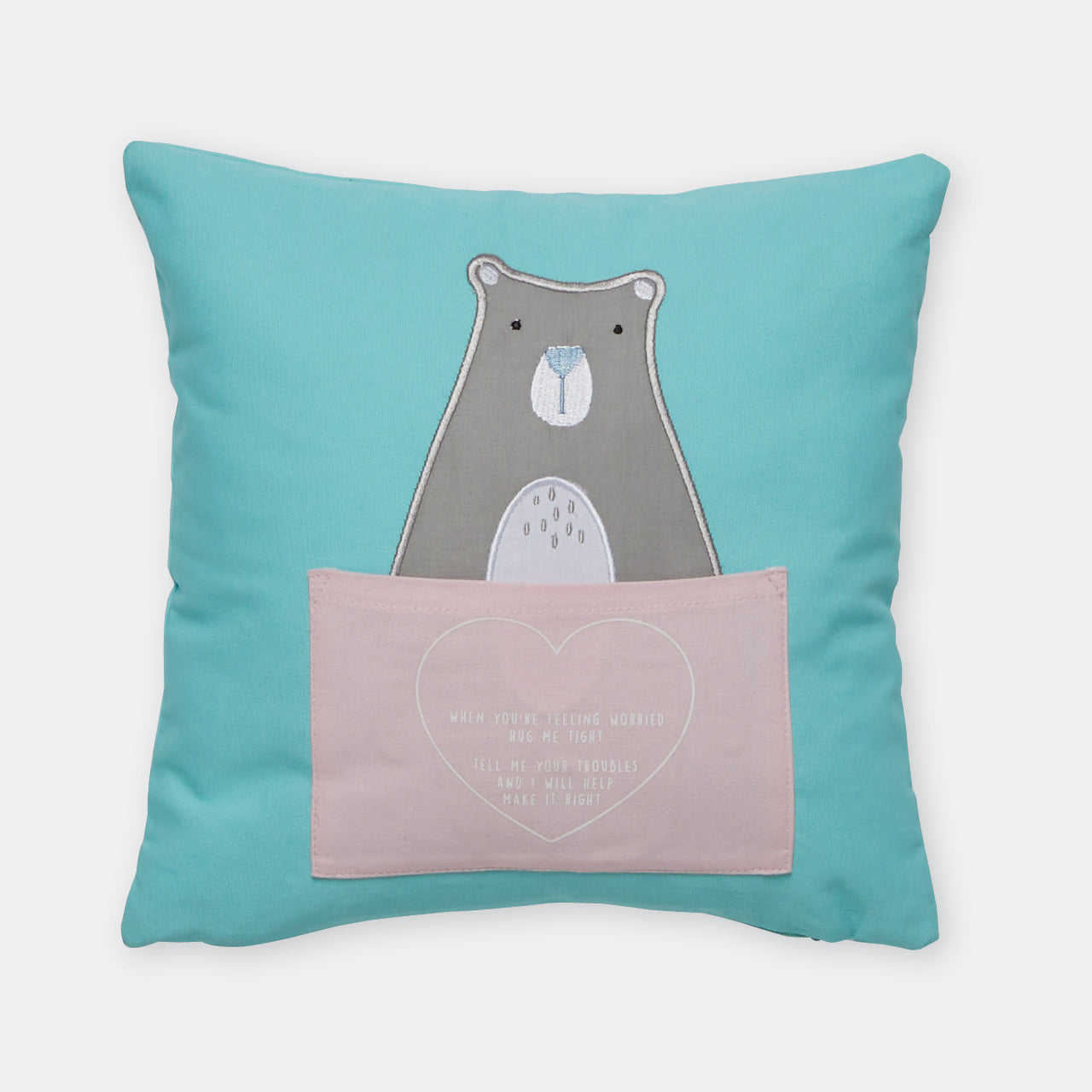 Bear Novelty Cushion on white background