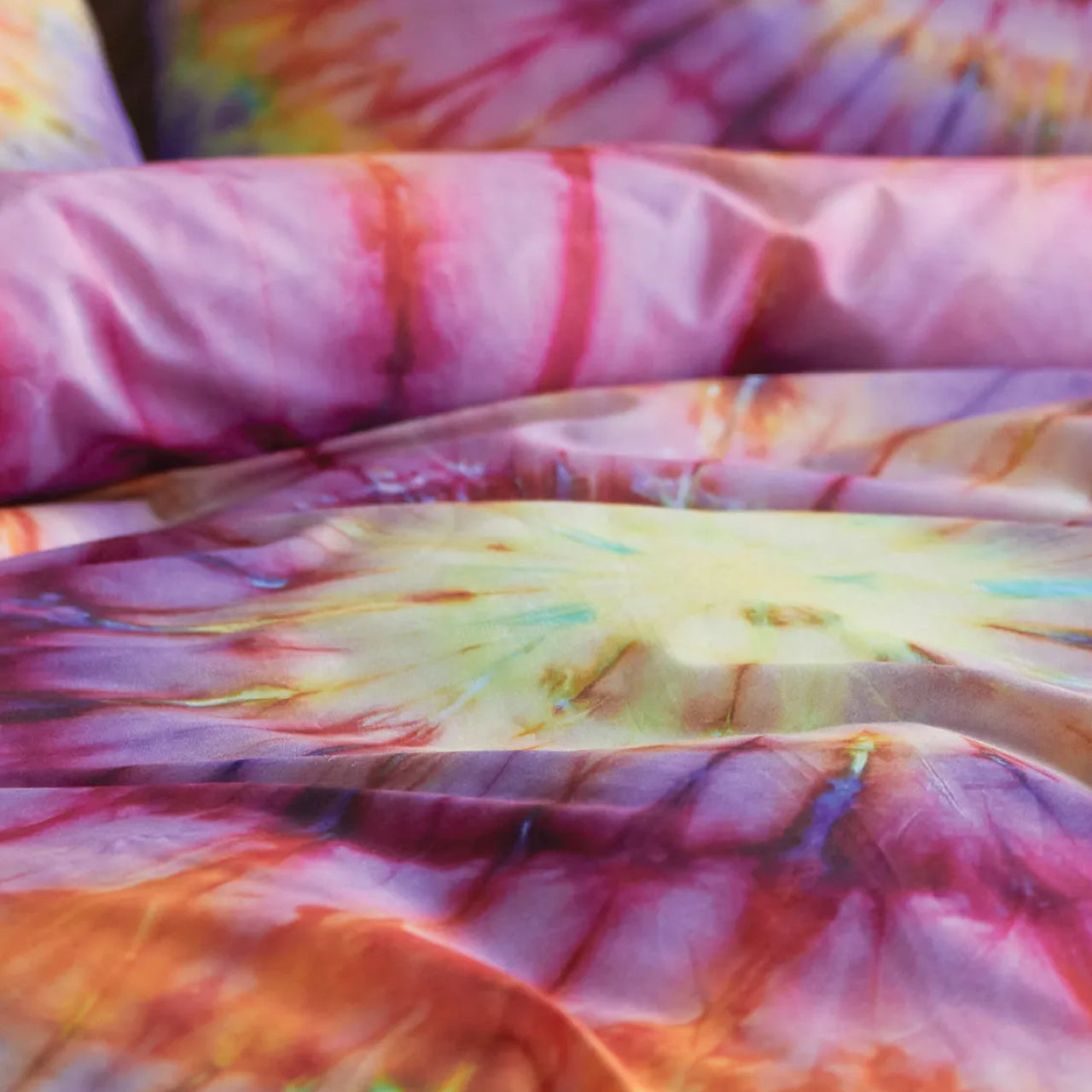 Close up shot of Macy Quilt Cover on bed