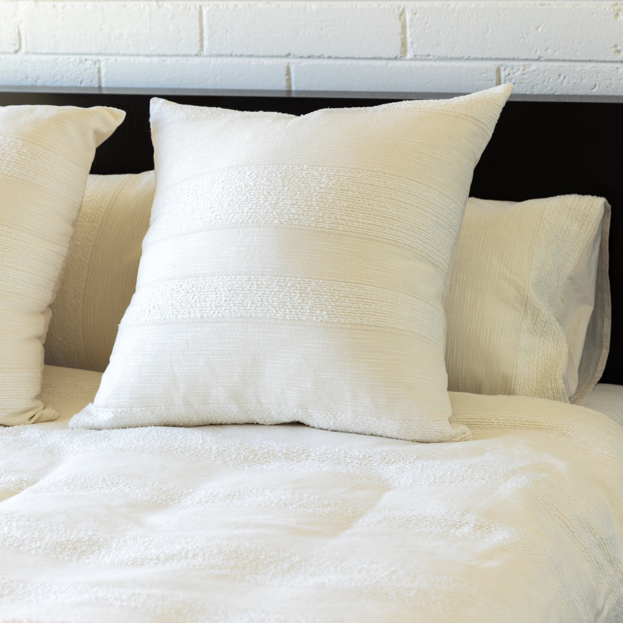Mykonos European Pillowcase on bed