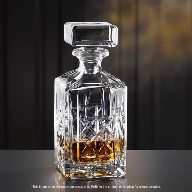 Nachtmann 5-Piece Crystal Highland Whisky Decanter & Tumbler Set