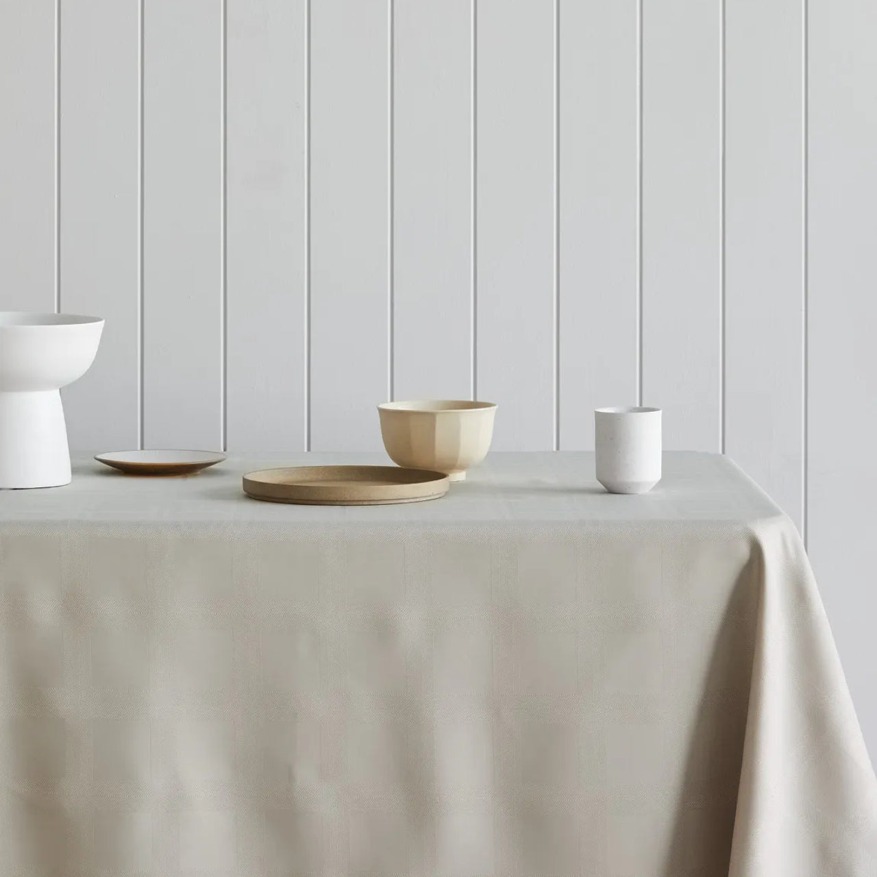 Lifestyle shot of Nevada Tablecloth Linen on a table