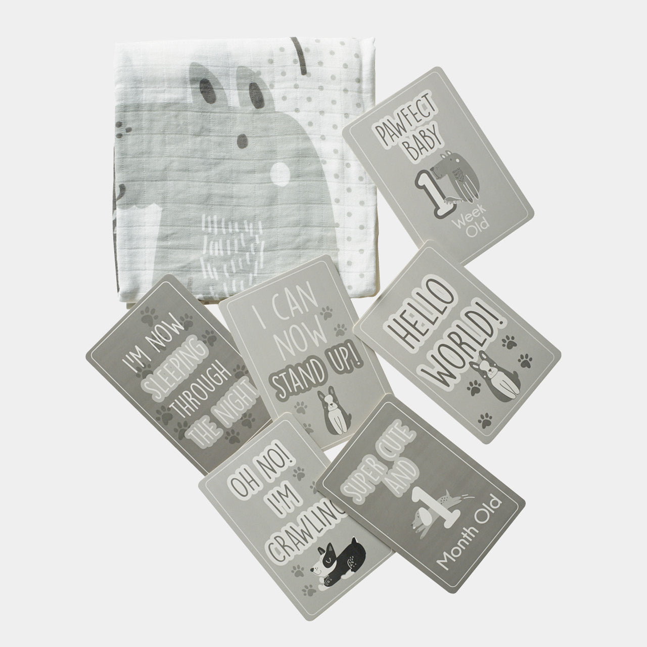 Pawfect Milestone Muslin Blanket