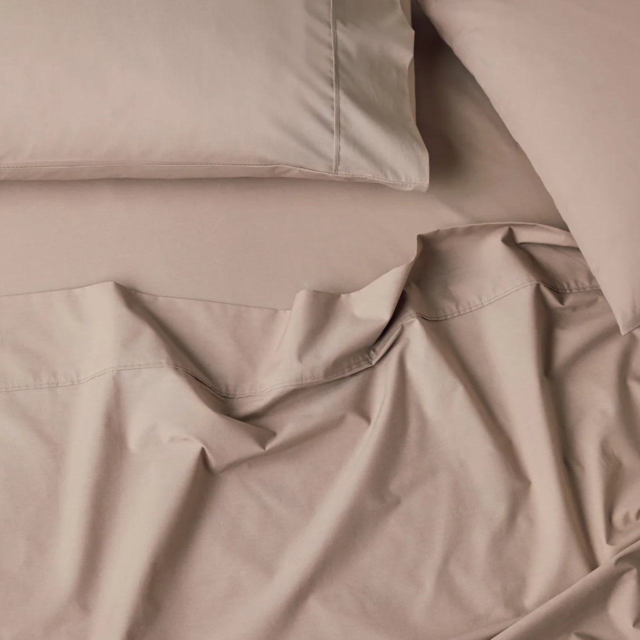 Close up shot of Premium Percale Stone Sheets