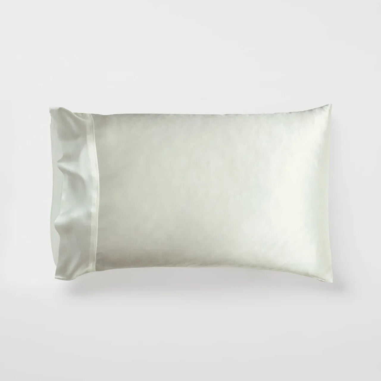 Silk Royale Pillowcase White on a white background
