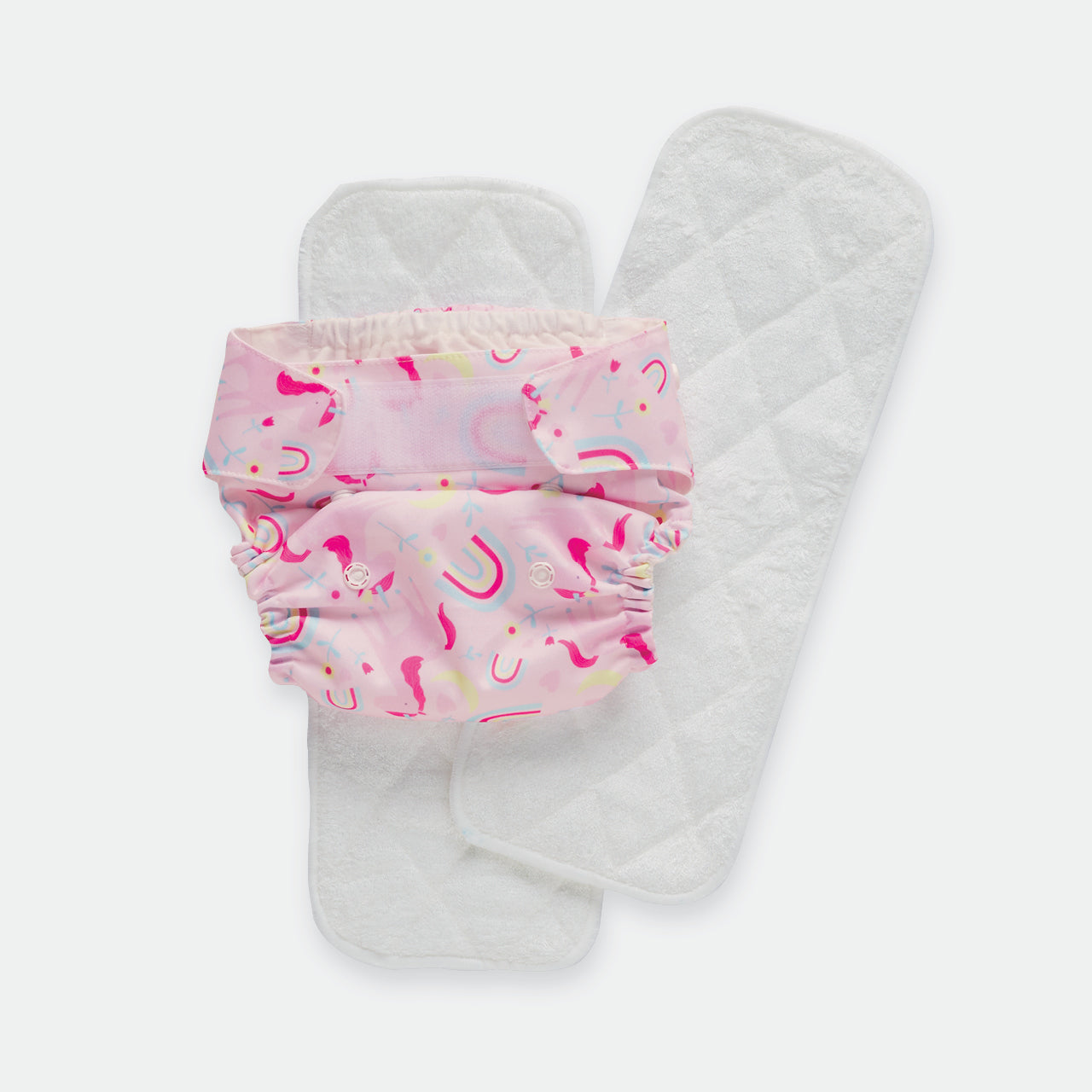 Utopia Reusable Nappy and liners on white background