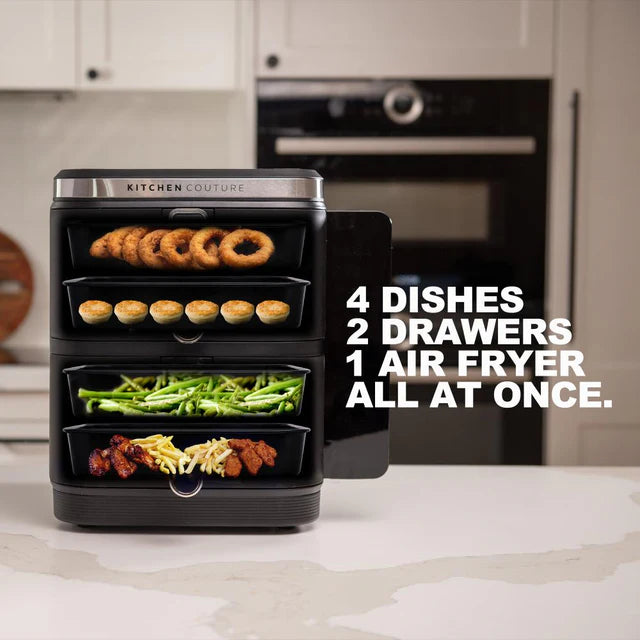 Kitchen Couture 11L Clear View Vertex Dual Drawer Air Fryer