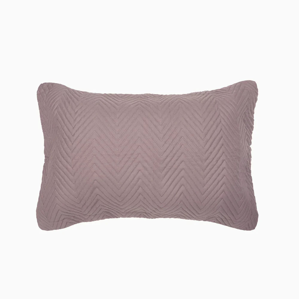 Bambury Herringbone Embossed Coverlet - Mauve