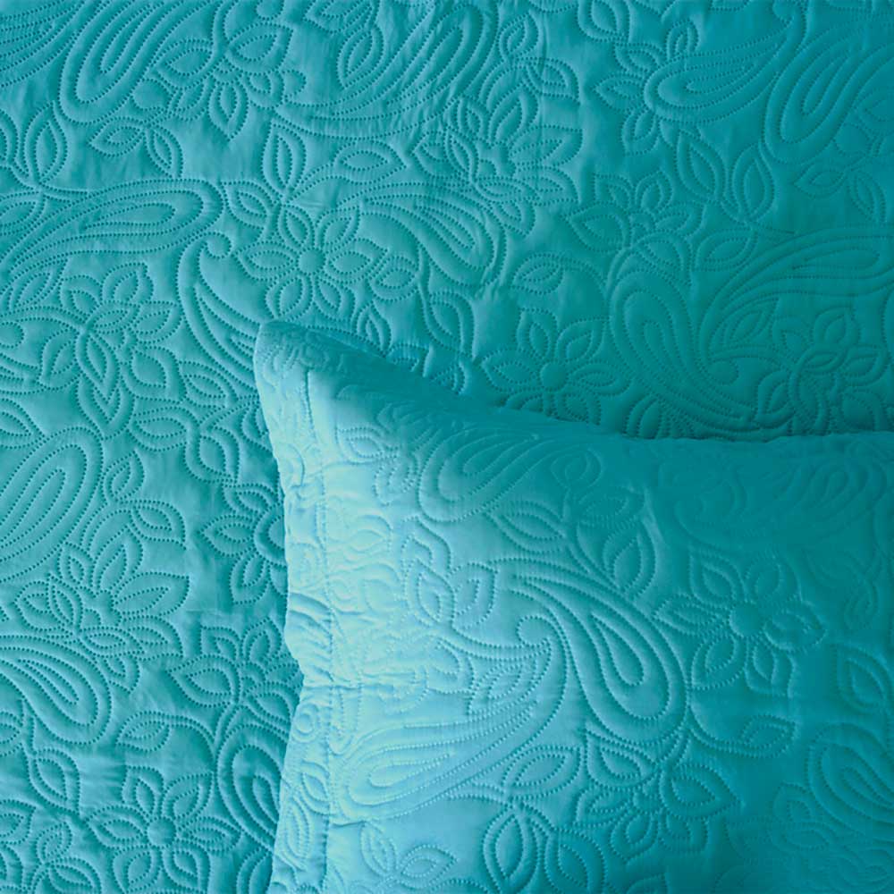 Paisley Coverlet Set - Peacock