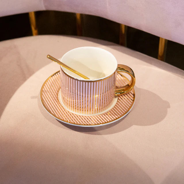 Cristina Re Pinstripe Teacup & Saucer