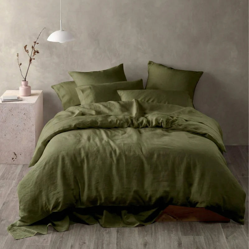 NOOK Elayna Quilt Cover Set - Moss