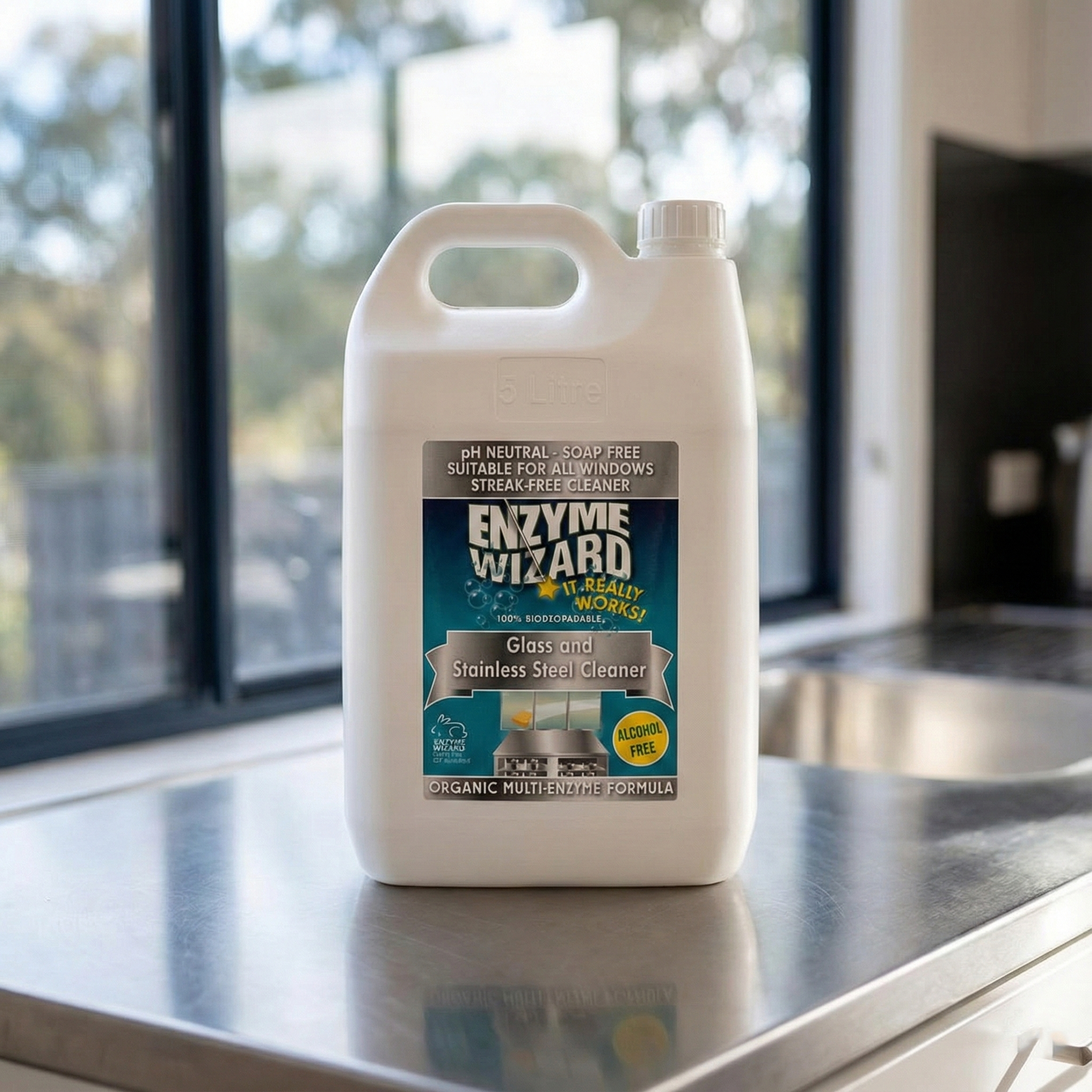 Enzyme Wizard Glass & Stainless Steel Cleaner 5L