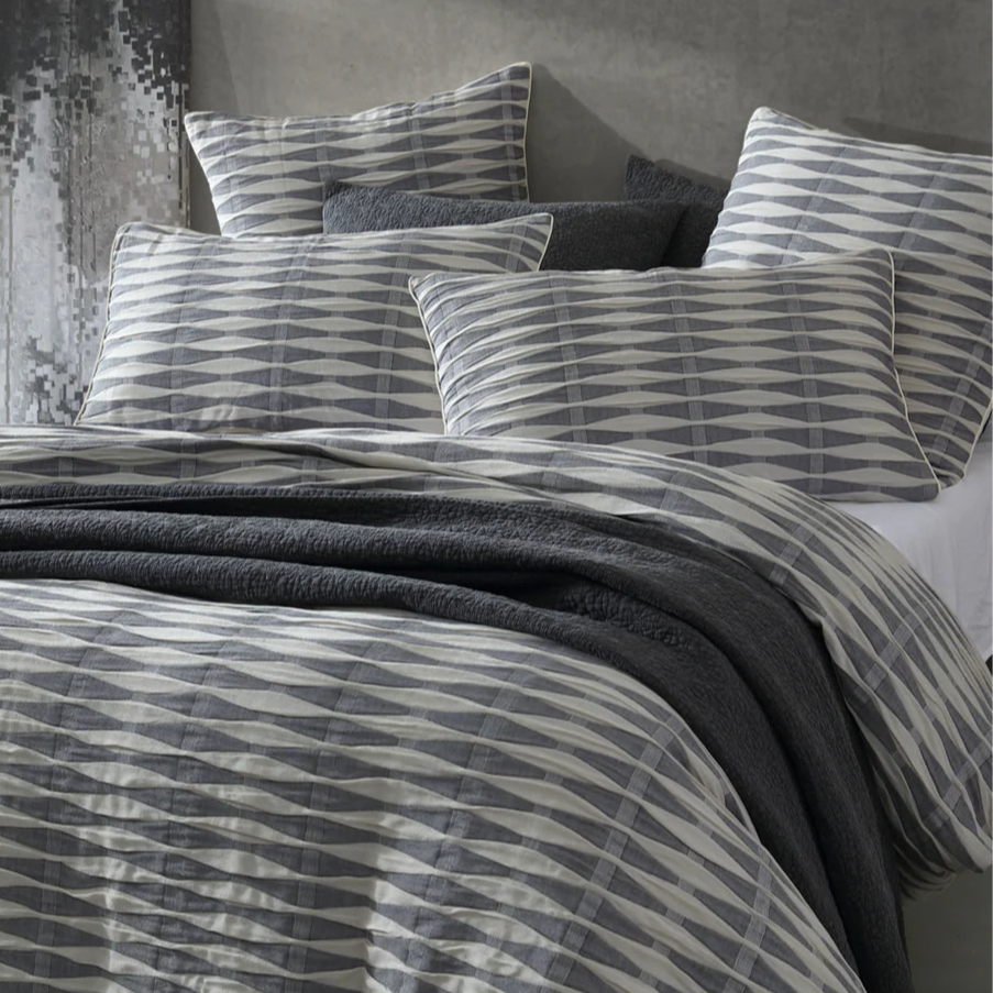 Platinum Collection Kirby Charcoal Quilt Cover Set