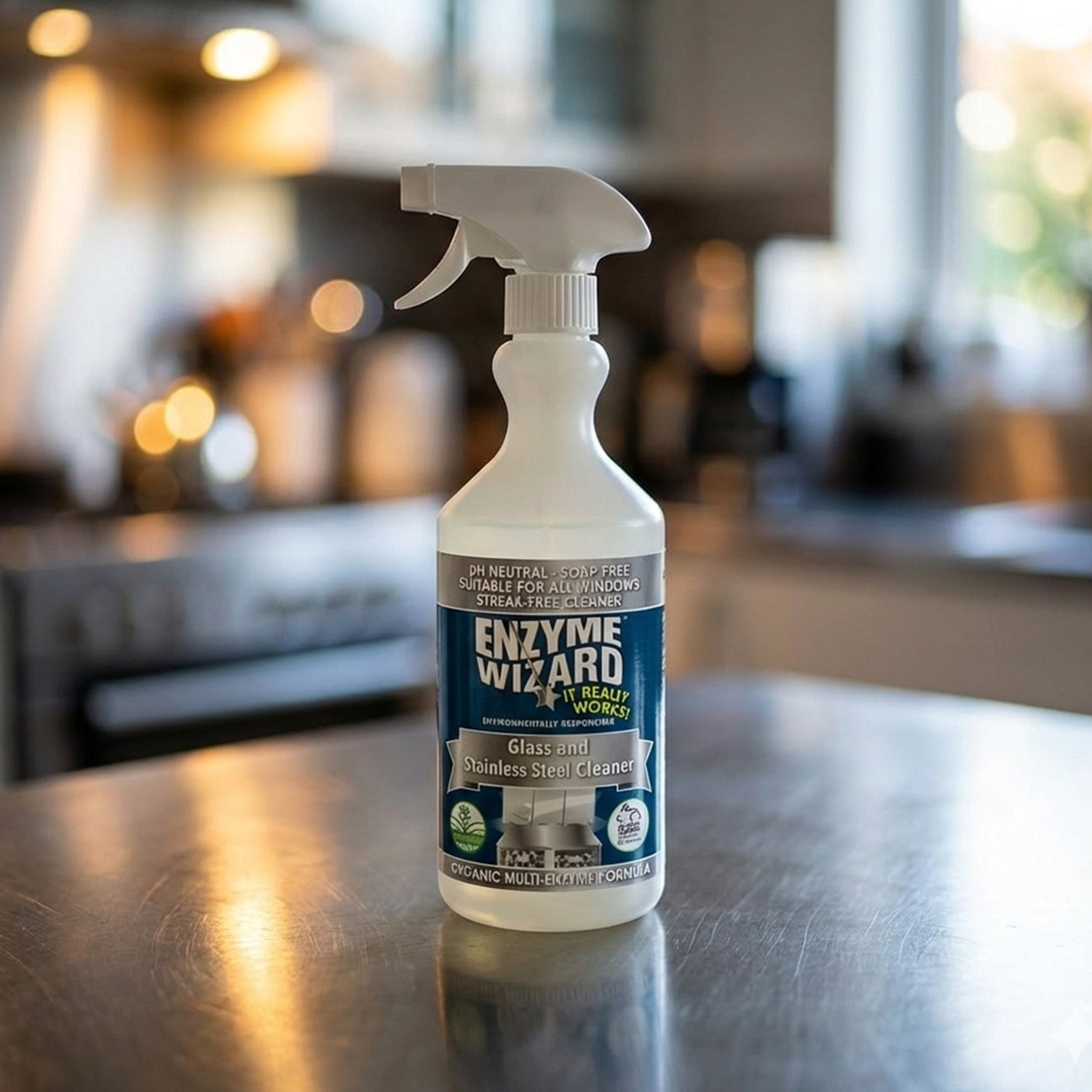 Enzyme Wizard Glass & Stainless Steel Cleaner 750ml