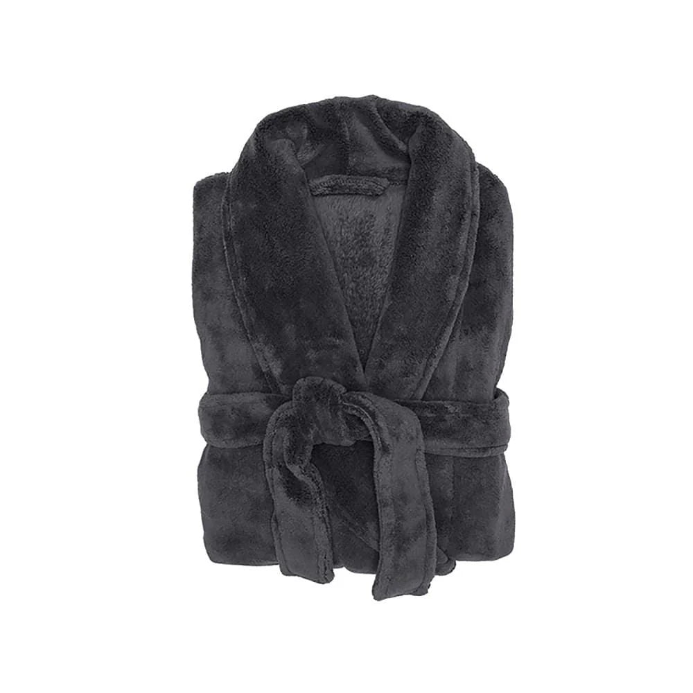 Bambury Microplush Robe - Charcoal