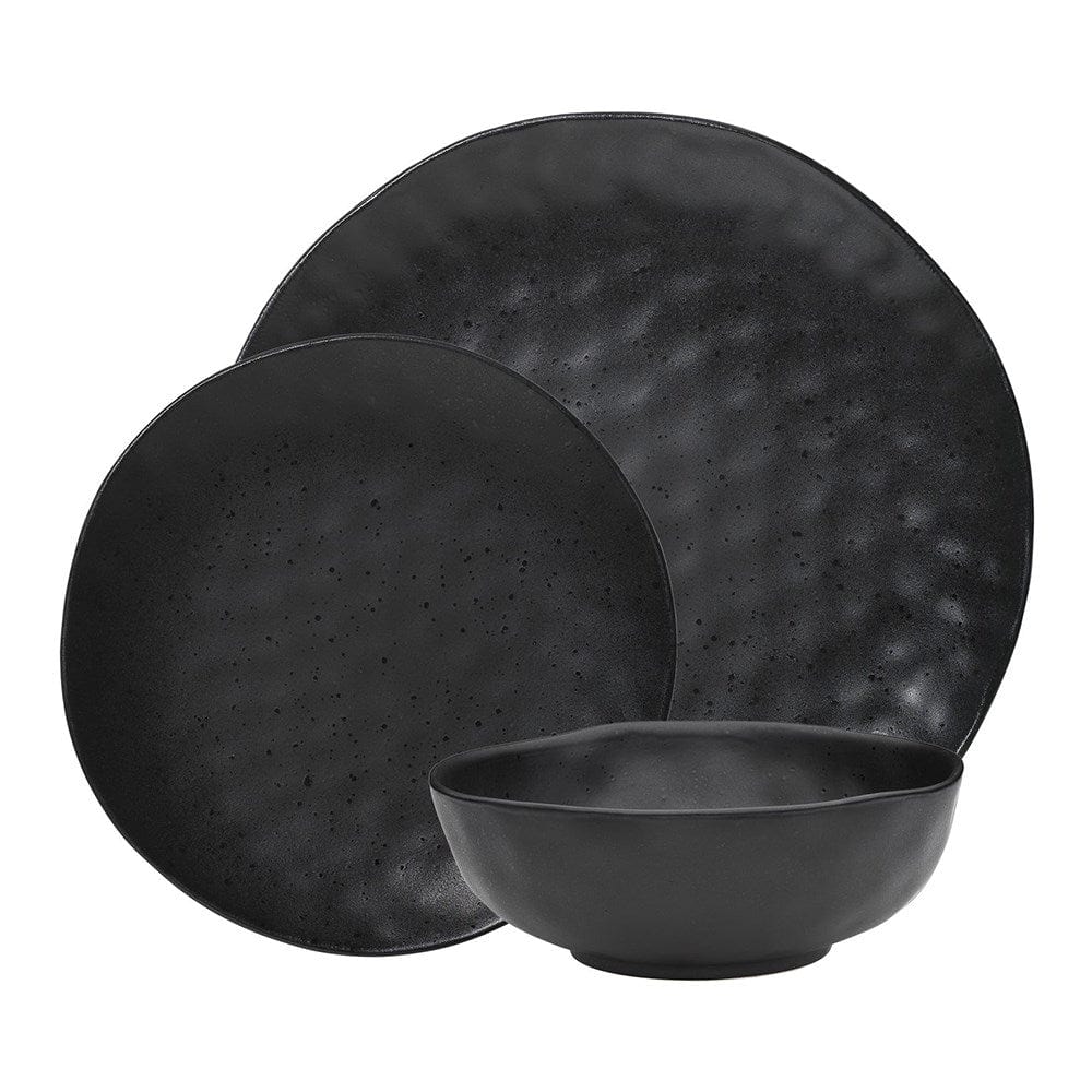 Ecology Speckle 12 Piece Stoneware Dinner Set Ebony