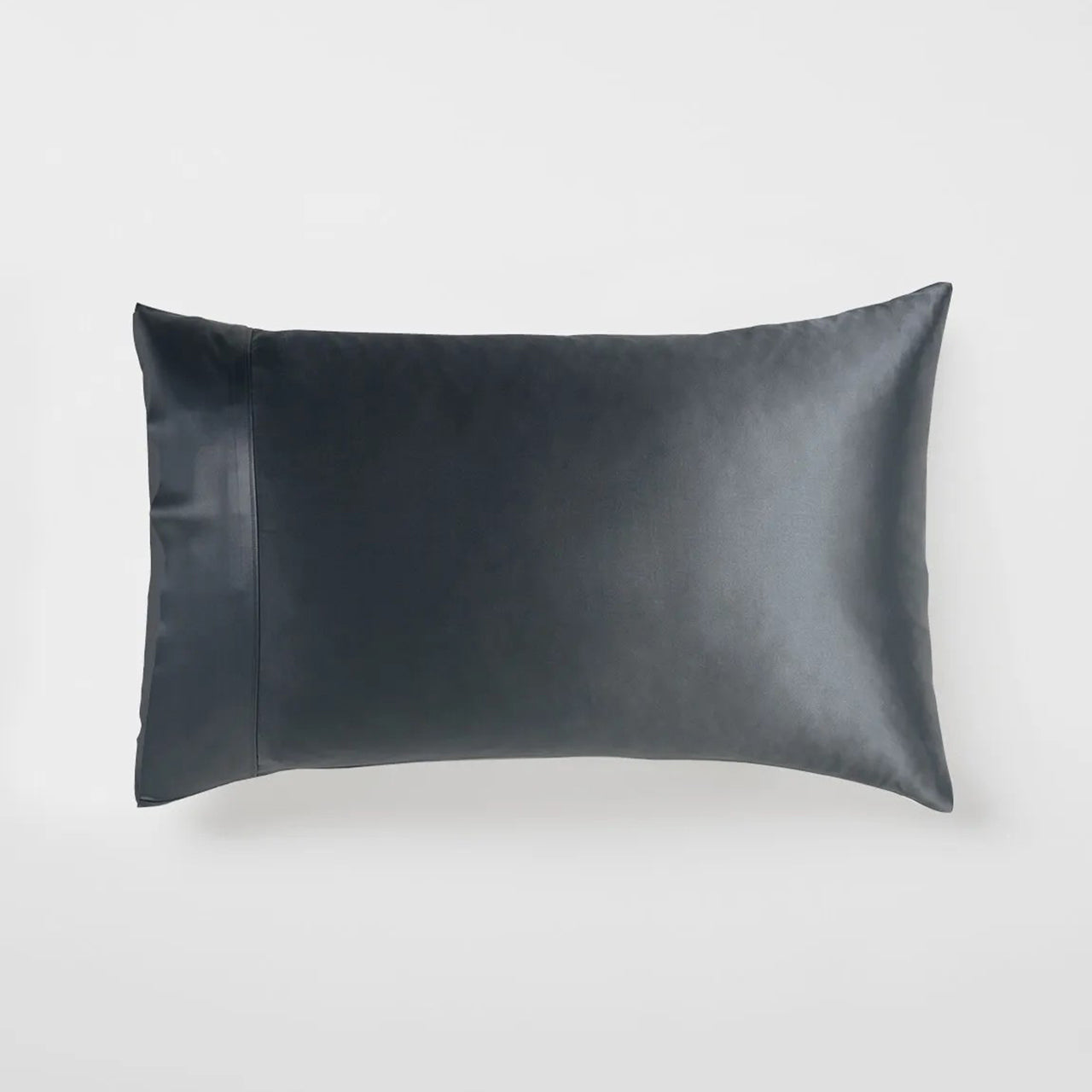 Silk Royale Pillowcase Charcoal on white background